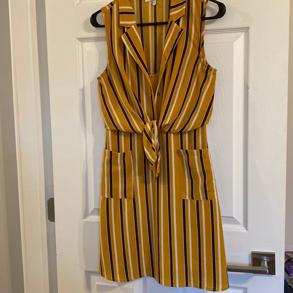 Mustard striped dress